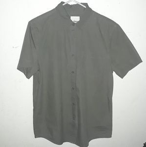 short sleeve, button up.